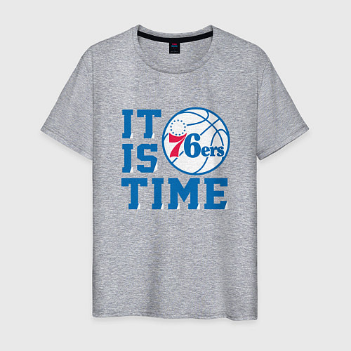 Мужская футболка It Is Philadelphia 76ers Time Филадельфия Севенти / Меланж – фото 1
