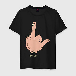 Футболка хлопковая мужская Fuck you chicken, цвет: черный