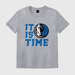 Футболка хлопковая мужская It Is Dallas Mavericks Time Даллас Мэверикс, цвет: меланж