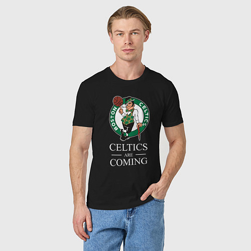Мужская футболка Boston Celtics are coming Бостон Селтикс / Черный – фото 3