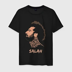 Футболка хлопковая мужская Мохаммед Салах, Mohamed Salah, цвет: черный