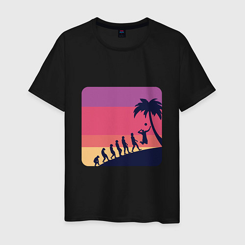 Мужская футболка Summer - Volleyball / Черный – фото 1