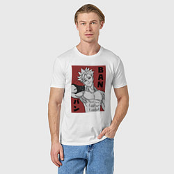 Футболка хлопковая мужская Бессмертный Бан, цвет: белый — фото 2