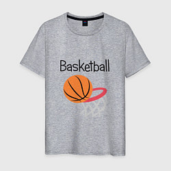 Футболка хлопковая мужская Game Basketball, цвет: меланж