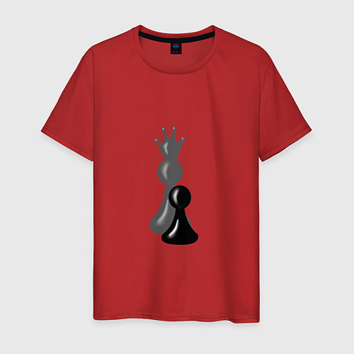 Мужская футболка За каждой пешкой тень Королевы / Красный – фото 1