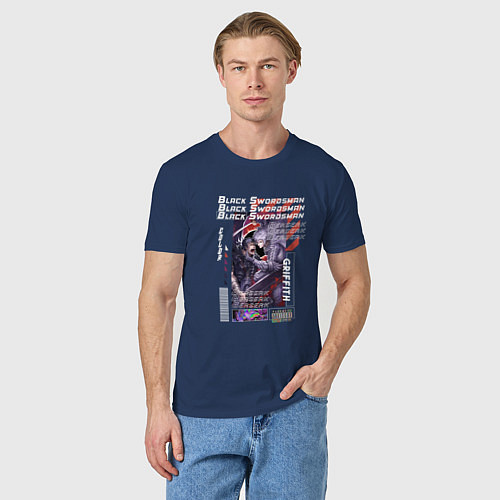 Мужская футболка Гатс и Гриффит / Тёмно-синий – фото 3