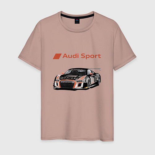 Мужская футболка Audi Motorsport Racing team / Пыльно-розовый – фото 1