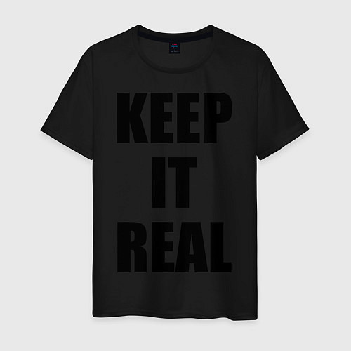 Мужская футболка Keep it real / Черный – фото 1