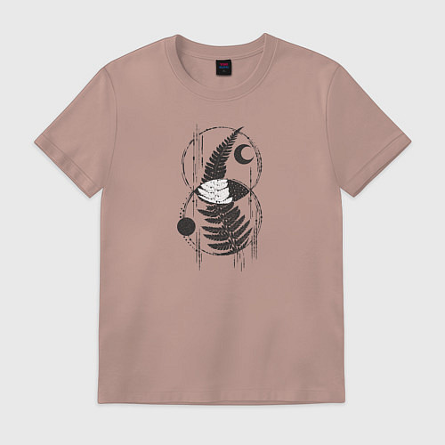 Мужская футболка Fern Magic / Пыльно-розовый – фото 1