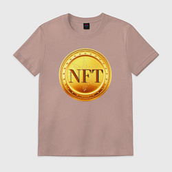 Футболка хлопковая мужская NFT токен, цвет: пыльно-розовый