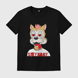 Футболка хлопковая мужская Sexy baby, цвет: черный