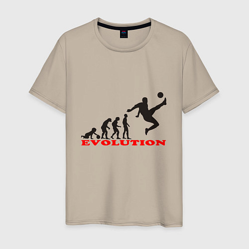 Мужская футболка Football Evolution / Миндальный – фото 1