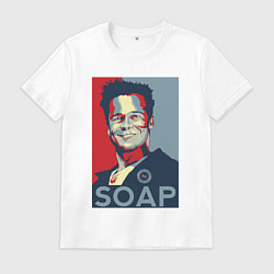 Футболка хлопковая мужская Soаp club, цвет: белый