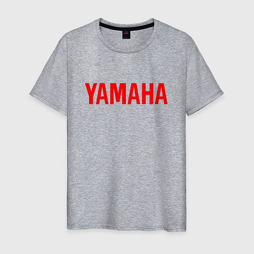 Мужская футболка YAMAHA - ЛОГО НА СПИНЕ / Меланж – фото 1