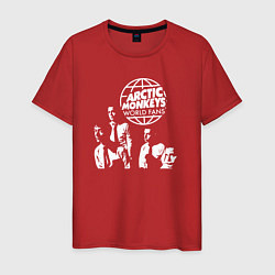 Футболка хлопковая мужская Arctic Monkeys арктик манкис, цвет: красный