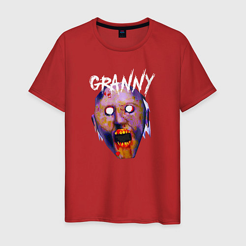 Мужская футболка Лицо Granny / Красный – фото 1