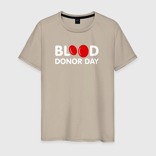 Мужская футболка Blood Donor Day / Миндальный – фото 1
