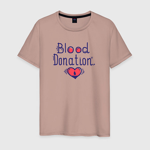 Мужская футболка Blood Donation / Пыльно-розовый – фото 1