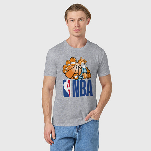 Мужская футболка NBA Tiger / Меланж – фото 3