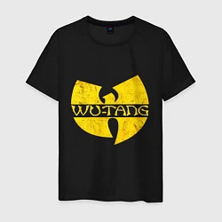 Футболка хлопковая мужская Wu tang logo, цвет: черный