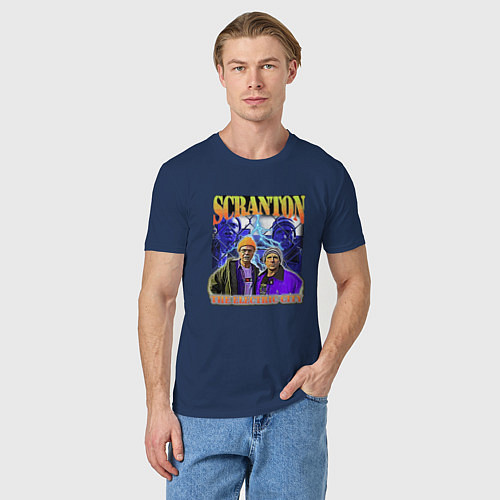 Мужская футболка Scranton electric city / Тёмно-синий – фото 3