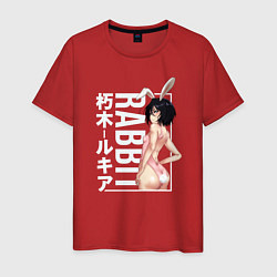 Футболка хлопковая мужская Rabbit Rukia, цвет: красный