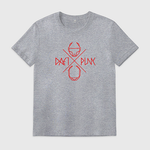 Мужская футболка Daft punk album / Меланж – фото 1