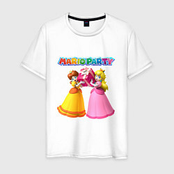Футболка хлопковая мужская Mario Party Nintendo, цвет: белый