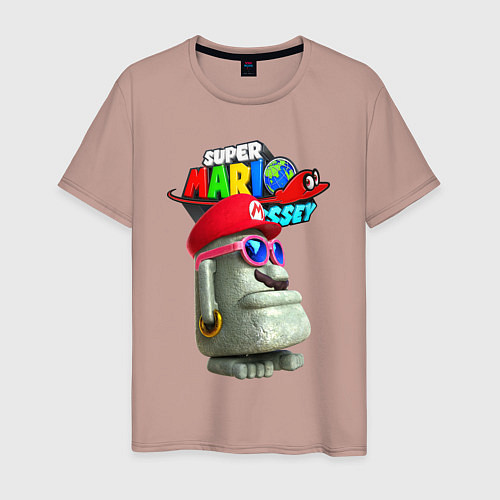 Мужская футболка Super Mario Odyssey Nintendo Video game / Пыльно-розовый – фото 1