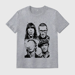 Футболка хлопковая мужская RHCP faces, цвет: меланж