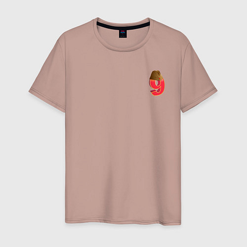 Мужская футболка Пилотка / Пыльно-розовый – фото 1