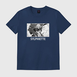 Футболка хлопковая мужская Сильфиетта, цвет: тёмно-синий