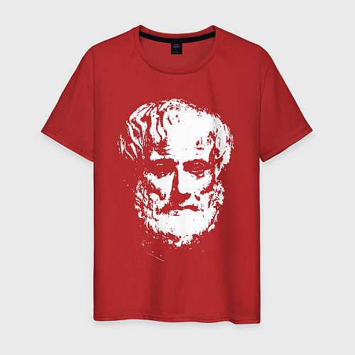 Мужская футболка Аристотель портрет / Красный – фото 1