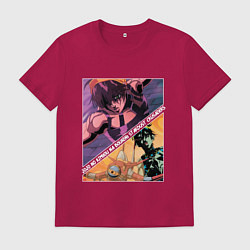 Футболка хлопковая мужская Наранча Гирга из ДжоДжо, цвет: маджента