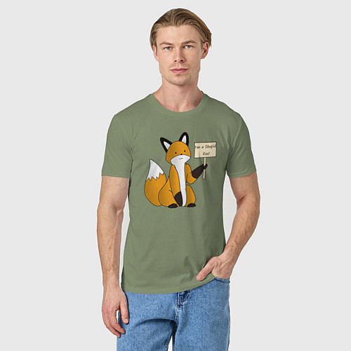 Мужская футболка I am a stupid fox / Авокадо – фото 3