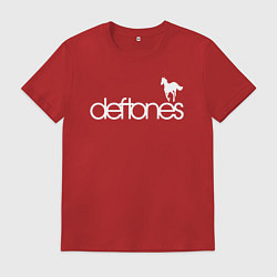 Футболка хлопковая мужская Deftones лошадь, цвет: красный