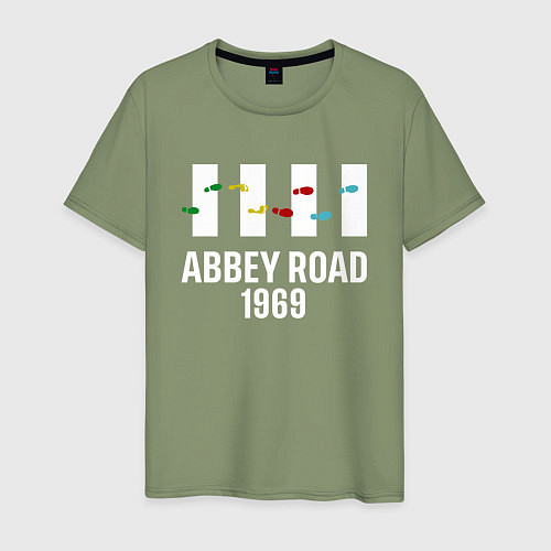 Мужская футболка THE BEATLES ABBEY ROAD / Авокадо – фото 1