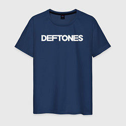 Футболка хлопковая мужская Deftones hard rock, цвет: тёмно-синий
