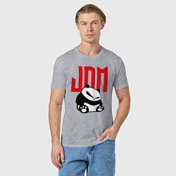 Футболка хлопковая мужская JDM Panda Japan Симпатяга, цвет: меланж — фото 2