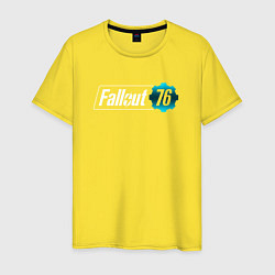 Футболка хлопковая мужская Fallout new vegas, цвет: желтый