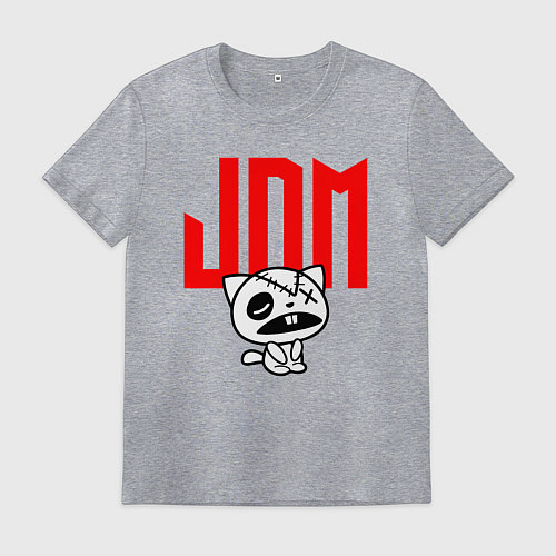 Мужская футболка JDM Kitten-Zombie Japan / Меланж – фото 1