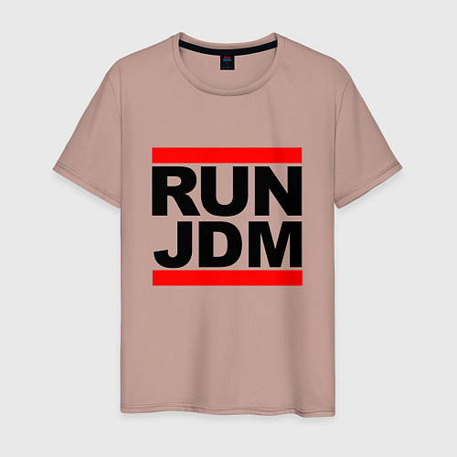 Мужская футболка Run JDM Japan / Пыльно-розовый – фото 1