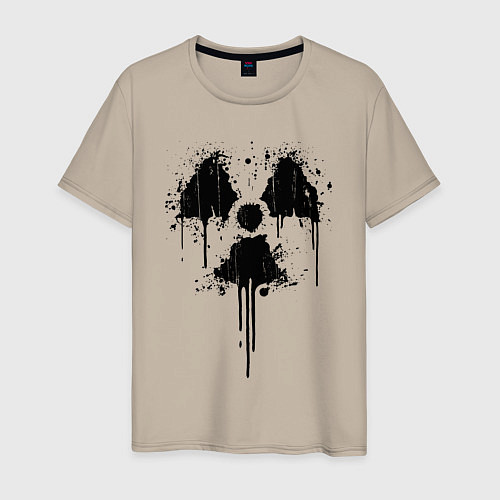 Мужская футболка Атомный символ / Миндальный – фото 1