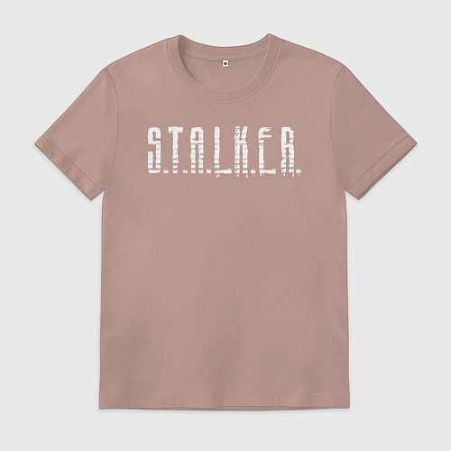 Мужская футболка S T A L K E R - Logo / Пыльно-розовый – фото 1