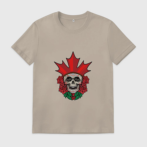 Мужская футболка Canada Skull / Миндальный – фото 1
