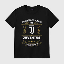 Футболка хлопковая мужская Juventus FC 1, цвет: черный