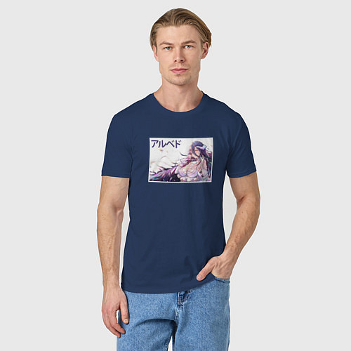 Мужская футболка Лежащая Альбедо / Тёмно-синий – фото 3