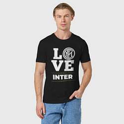 Футболка хлопковая мужская Inter Love Classic, цвет: черный — фото 2