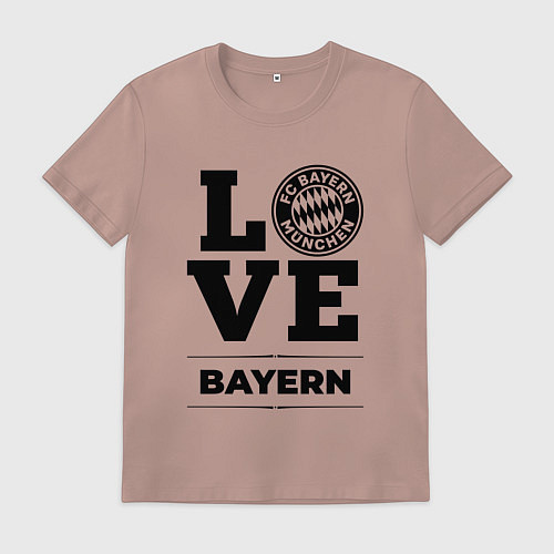 Мужская футболка Bayern Love Классика / Пыльно-розовый – фото 1