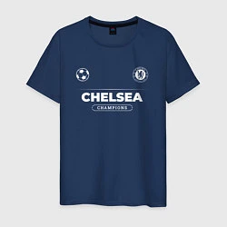 Футболка хлопковая мужская Chelsea Форма Чемпионов, цвет: тёмно-синий